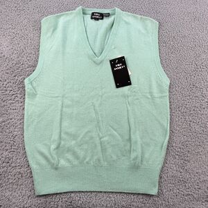 High Anxiety Vintage Lambswool Sweater Vest Womens Large Light Green Hong Kong